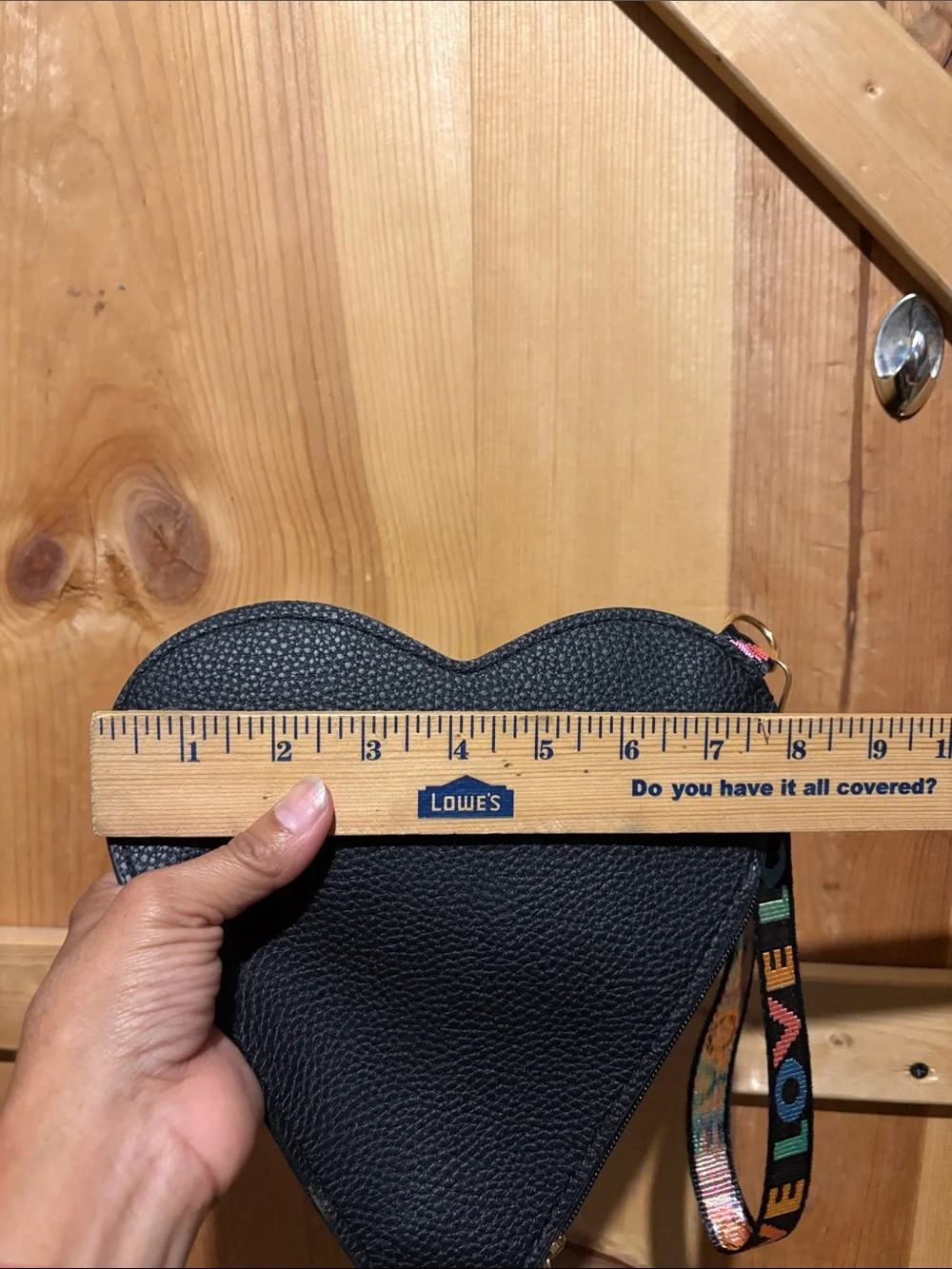 Black Heart-Shaped Wristlet Pouch - Women Accessories
